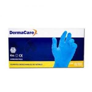 Guantes Tipo Cirujano Nitrilo Dermacare Caja 100 pzas