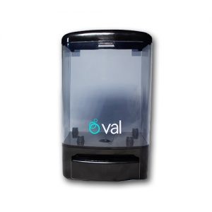 Despachador jabón Gel Oval Humo c/negro